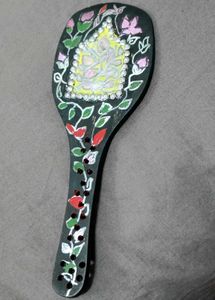 Hand-Painted Floral Hand Mirror
