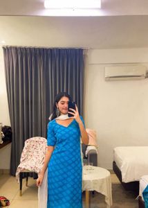 Blue Printed Kurta