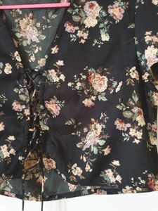 Vintage Lace Up Front Blouse /top