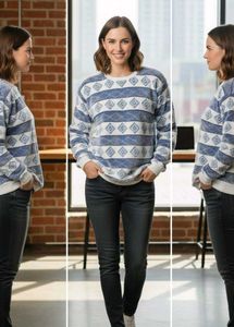 Stylish Patterned Pullover Sweater