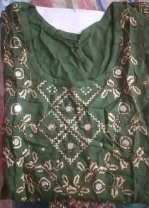Front Mirror Work Kurti It Is XL Size But L Size Can Ulter