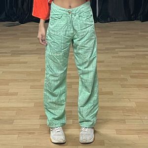 Mint Green Bandana Print Pants.