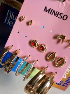Miniso Earrings Set 🎀♥️