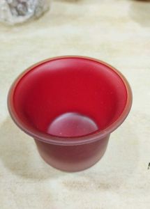 Red Glass Candle Holders