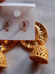Golden Jhumka Earrings