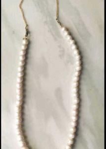 Pearl Necklace with Gold Chain
