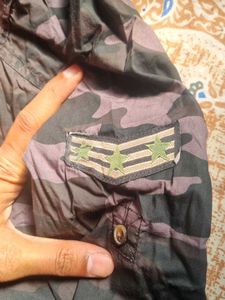 Camo Button Down Shirt