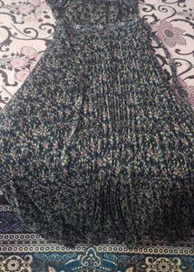 Floral Print Pleated Dress