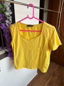Yellow Casual T-Shirt