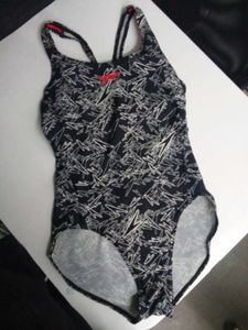 Speedo Black &amp; White Printed Monokini