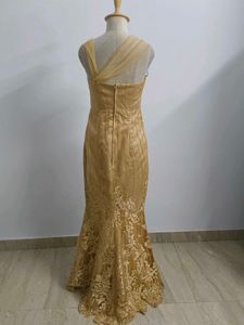 Gold Lace Mermaid Gown