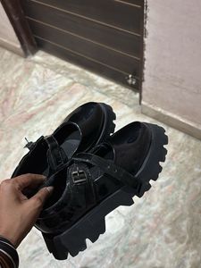 Black Mary Jane Platform Shoes