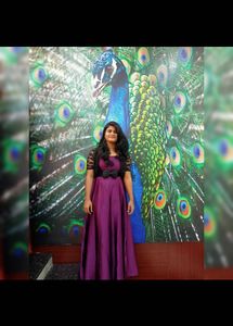 Elegant Purple Ethnic Gown