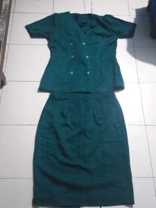 Vintage Green Skirt Suit