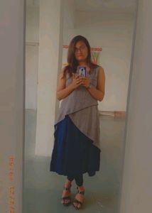 Grey 🩶 And Blue 💙 Kurti