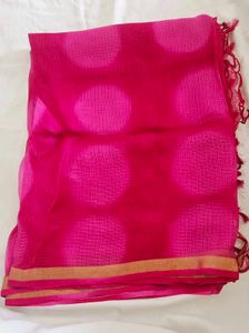 Pink Polka Dot Dupatta