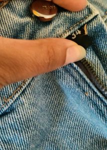 Blue Denim Torn Jeans With Elastic Waist