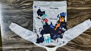 Gap Kids World Map Long Sleeve Tee Size-2 Year