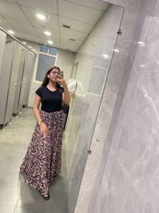 Long Floral Skirt