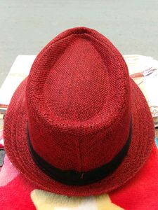 Maroon Fedora with Black Band