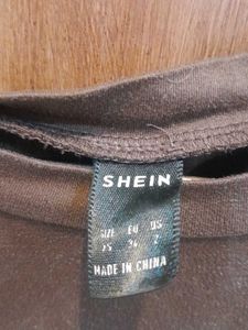 Shein Coffee Brown Crop Top