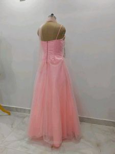 Elegant Blush Pink Tulle Gown - Prom &amp; Formal
