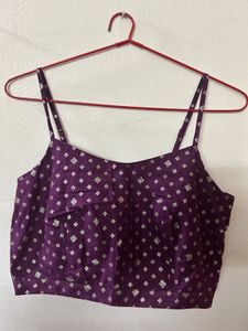 Purple Ethnic Skirt &amp; Spaghetti Top