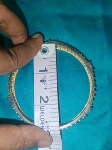 White And Baby Pink Stone Bangles