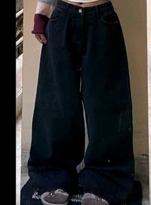 Wide Leg Black Jeans