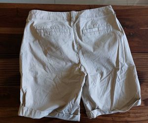 Light Beige Cotton Shorts