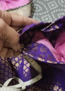 gota work pink georgette suit