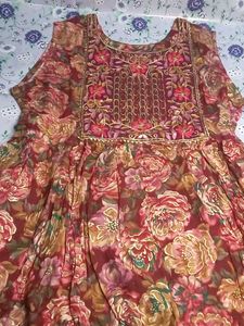 Floral Anarkali Kurta with Dupatta