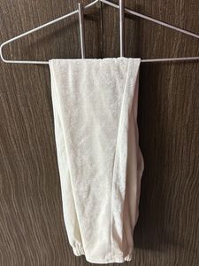Ivory Velvet Leggings