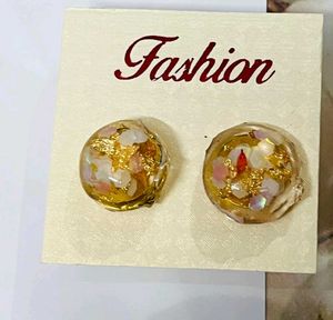 Resin Square Earrings 3 Pair Combo
