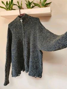 Vintage Wool Zip Urban Revivo Cardigan