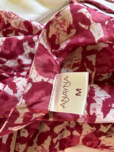 Red Floral Print Kurta