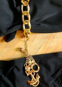 Black Chain Detail Bikini Set, New