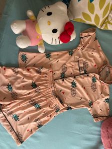 Pineapple Print Pajama Set