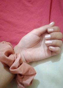 Peach Silk Scrunchie