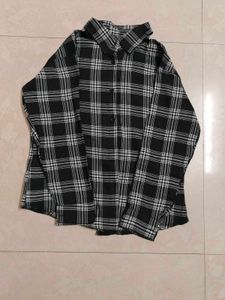 Black Shirts for Women Plaid Flannel Shirt