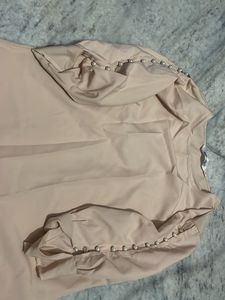 Elegant Pearl Sleeve Blouse