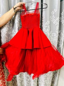 beautiful red frock