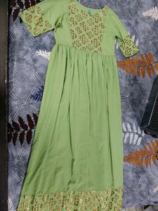 Light Green Flared Kurta!!