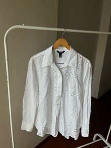 NEW LOOK Broderie Anglaise White  Shirt 🤍