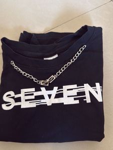 Graphic Tee with Chain Detail