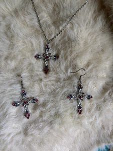 Princess cross necklace