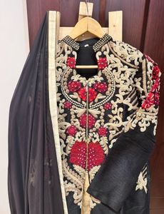 Brand New Khadi Silk Embroidered Sherwani Suit Set