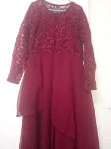 Elegant Maroon Dress❣️