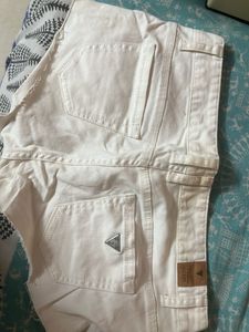 White Denim Shorts