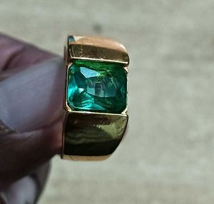 Gold Plated Emerald Ring
